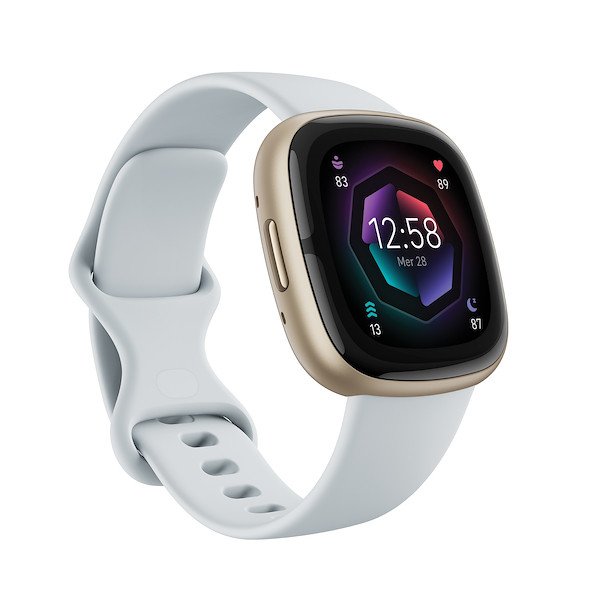 Image of Fitbit smartwatch fitbit fb521glbm sense 2 blu nebbia e alluminio oro chiaro Smartwatch Telefonia