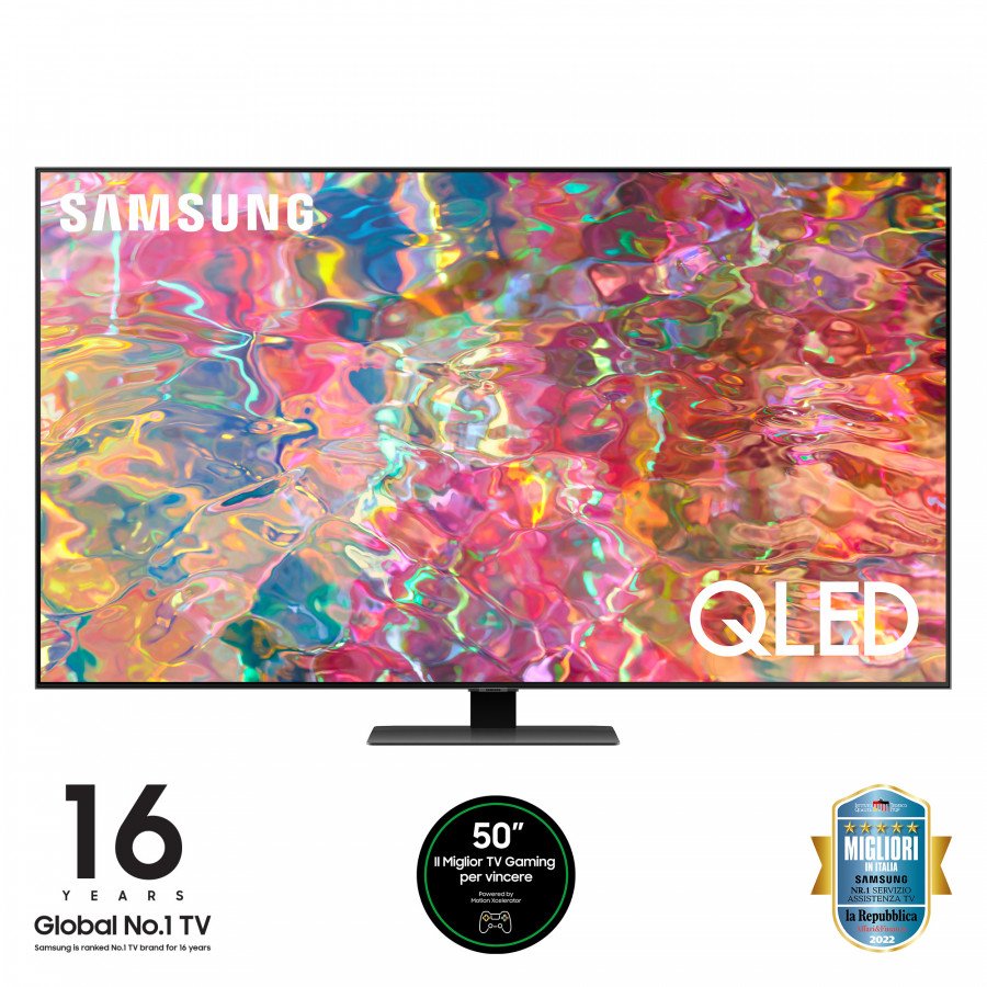 Image of Samsung tv samsung qe50q80batxzt serie 8 smart tv 4k uhd carbon silver Tv led / oled Tv - video - fotografia