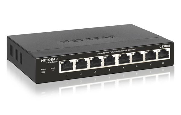 Image of Netgear tgear switch smart managed pro a 8 porte gigabit ethernet 10/100/1000mbps Networking Informatica