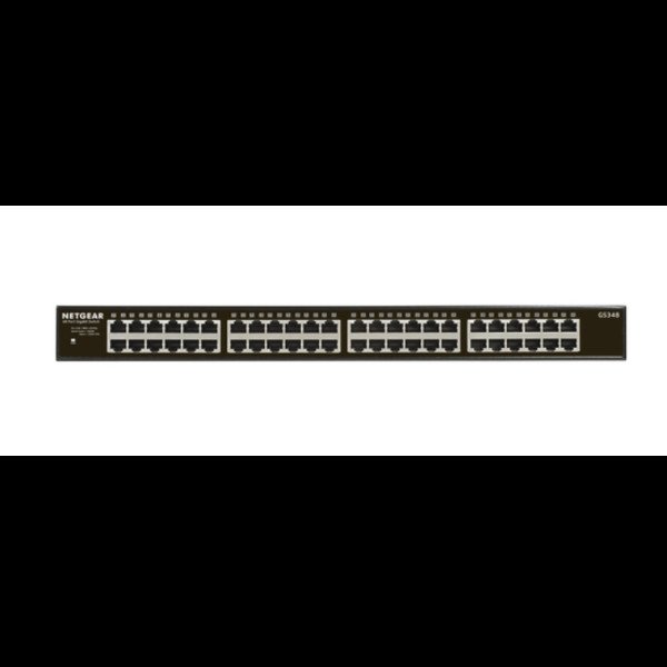Image of Netgear GS348-100EUS - Netgear Switch Unmanaged Rackmount 48 porte Gigabit Ethernet (10/100/1000) Networking Informatica