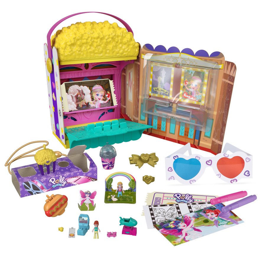 Image of Mattel playset mattel gvc96 polly pocket cinema popcorn Bambini & famiglia Console, giochi & giocattoli