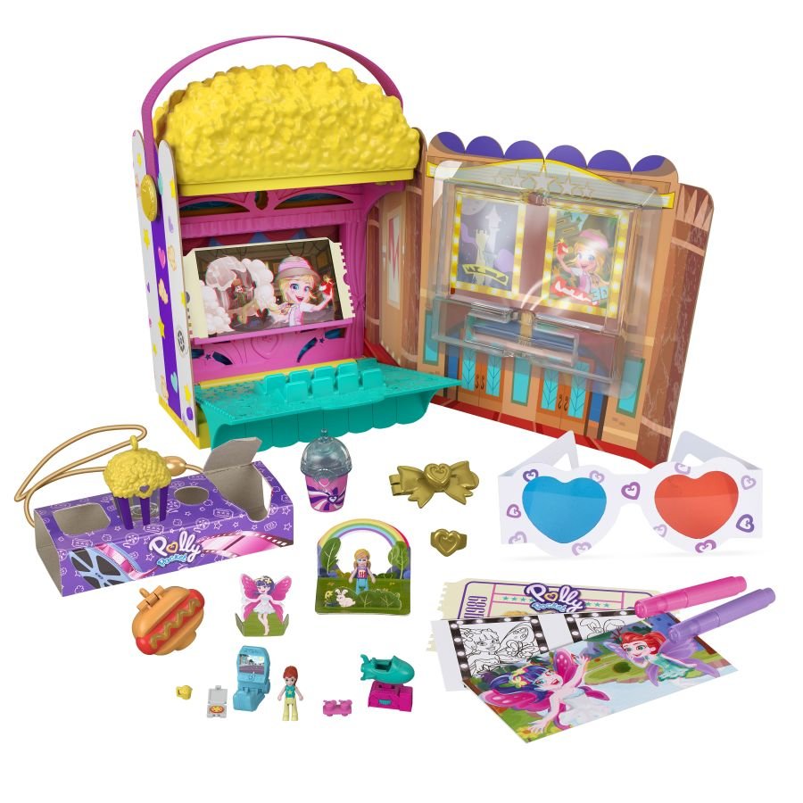 Image of Mattel playset mattel gvc96 polly pocket cinema popcorn Bambini & famiglia Console, giochi & giocattoli