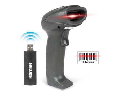 Image of Hamlet barcode scanner prof laser 1d wireless w/dongle usb Lettori codice a barre Informatica