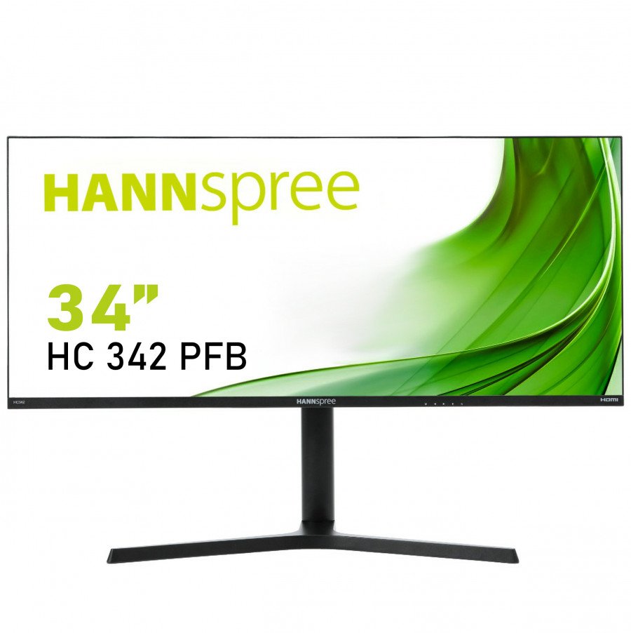 Image of Hannspree hannspree monitor 34 led 21:9 uwqhd 5ms, dp/hdmi, pivot, multimediale Monitor Informatica