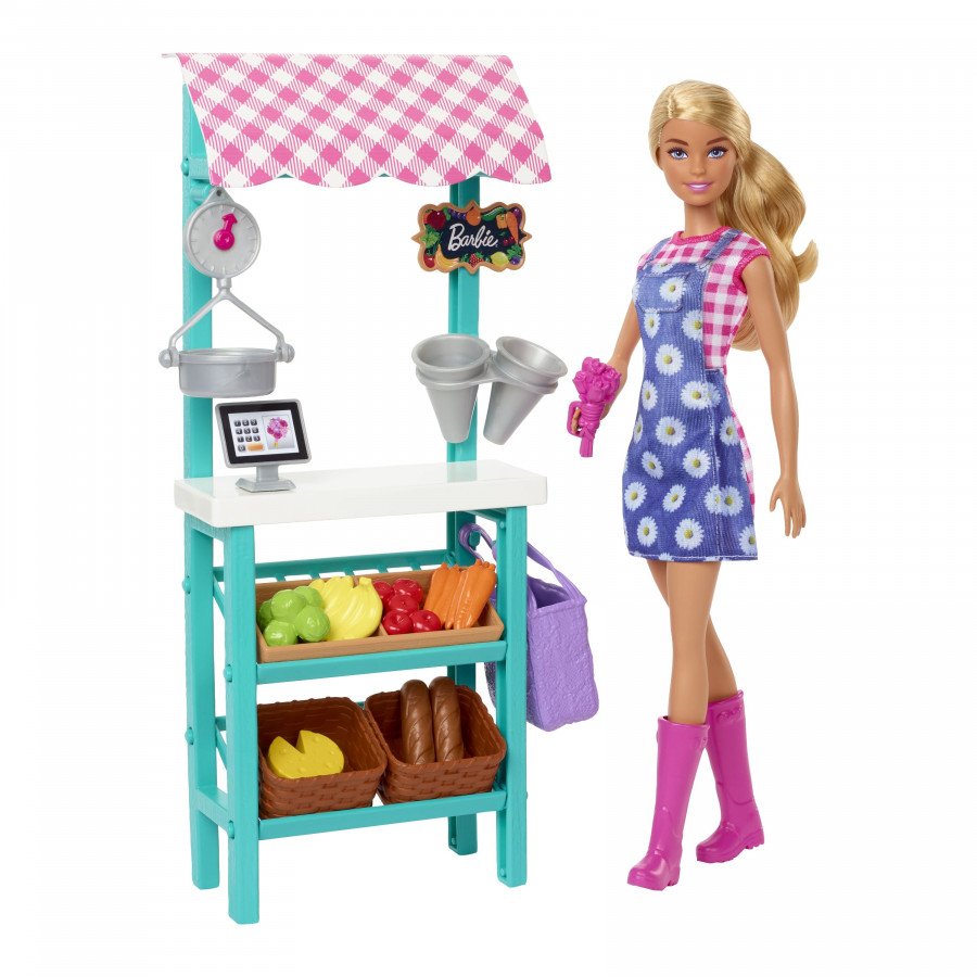 Image of Mattel barbie mercato frutta e verdura playset con bambola bionda Barbie® Mercato Frutta e Verdura Playset con bambola bionda Bambini & famiglia Console, giochi & giocattoli