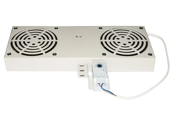 Image of Nilox kit 2 ventole con termostato per armadi rack a muro colore grigio Armadi rack - accessori Informatica
