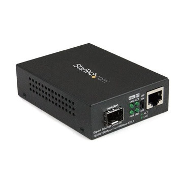 Image of Startech convertitore multimediale gbe in fibra con slot sfp aperto Convertitore multimediale SFP Networking Informatica