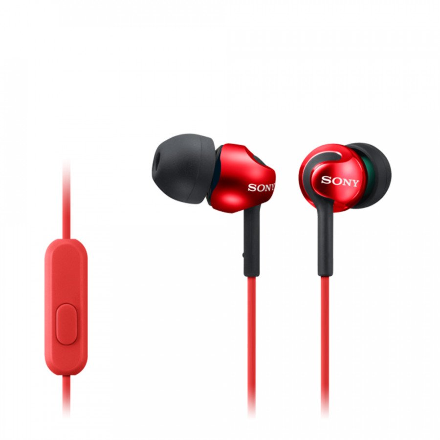 Image of Sony mdr-ex110ap serie ex110ap auricolari rosso cuffie audio portatile Cuffie / auricolari wireless Audio - hi fi