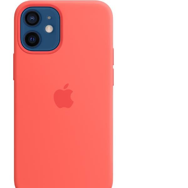 Image of Apple cover apple mhkp3zm a magsafe silicone iphone 12 mini rosarancio MHKP3ZM/A Apparati telecomunicazione Telefonia