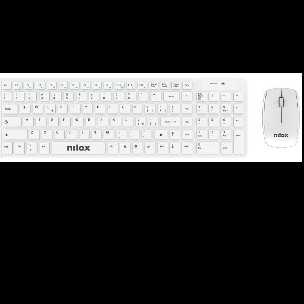 Image of Nilox kit keyb+mouse wireless white KIT KEYB+MOUSE WIRELESS WHITE Componenti Informatica