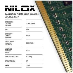 Image of Nilox nxr322400m1c17 ram ddr4 32gb 2400mhz ecc reg cl17 Componenti Informatica