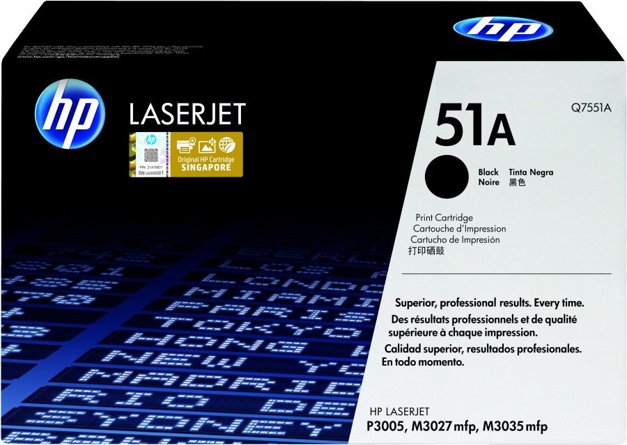 Image of Hp hewlett packard 51a hp laserjet p3005 6.5k toner - toner - [ 51A Materiale di consumo Informatica