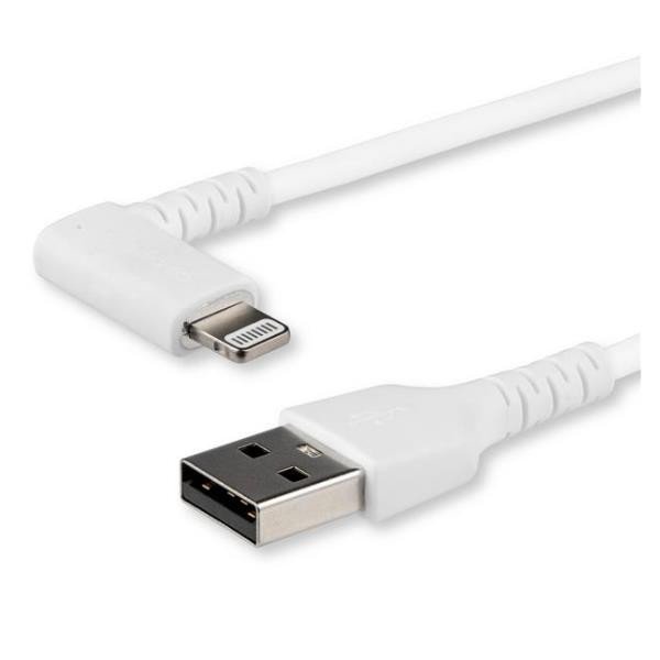 Image of Startech cavo usb angolare a lightning conforme apple mfi da 1m -bianco Cavo USB angolare a Lightning - Apple Mfi da 1m Cavi - accessori vari Informatica