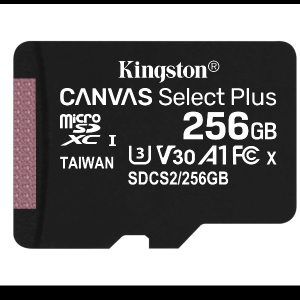 Image of Kingston 256gb microsdxc canvas select 100r a1 c10 sp w/o adapter SDCS2/256GBSP Memory card Informatica