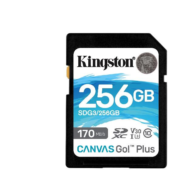 Image of Kingston sdg3/256gb 256gb sdxc canvas go plus 170r memory card SDG3/256GB Memory card Informatica