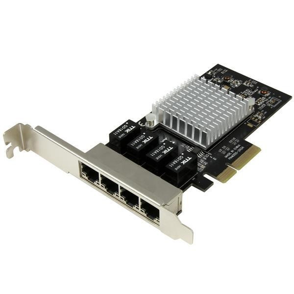 Image of Startech scheda di rete pcie a 4 porte scheda di rete pcie gigabit poe a 4 porte intel i3 Scheda di rete PCIe a 4 porte Networking Informatica
