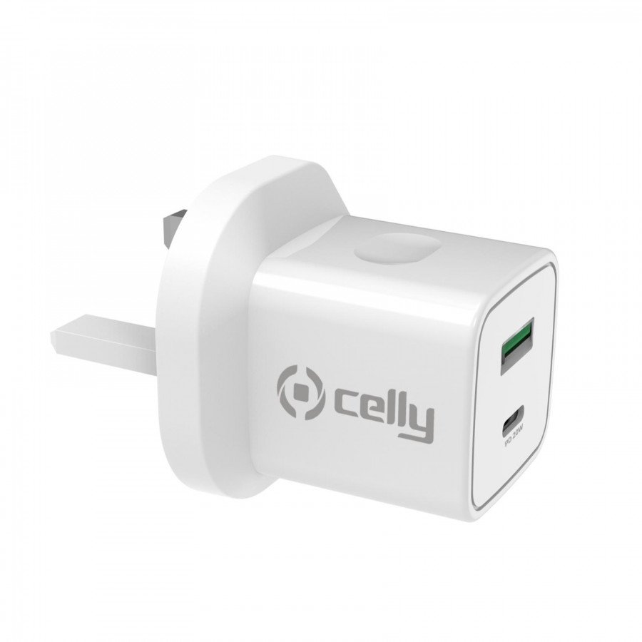 Image of Celly power delivery wall charger 20w - universal [pro power] tc2usbusbc20w - usb-a an POWER DELIVERY WALL CHARGER 20W - UNIVERSAL [PRO POWER] Caricabatterie Tv - video - fotografia