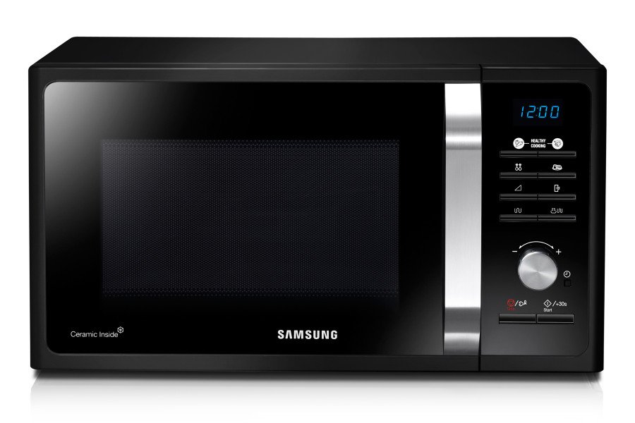 Image of Samsung samsung mg23f302tak/et microonde con grill healthy cooking 23lt 800w nero Forni Elettrodomestici
