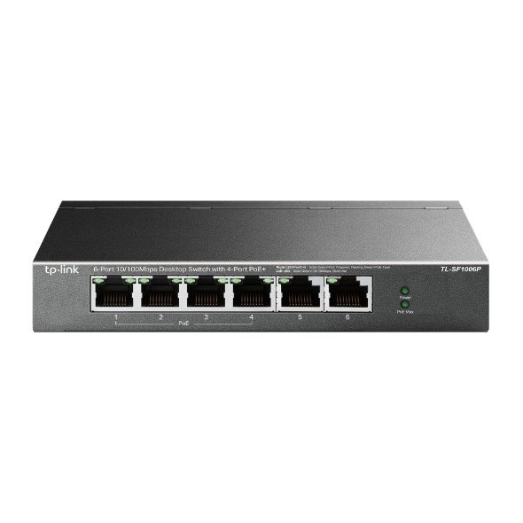 Image of Tp-link 6-port 10/100 mbps desktop switch with 4 Networking Informatica