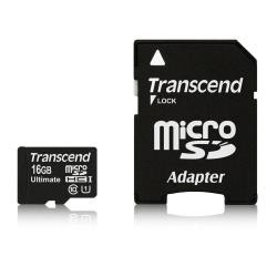 Image of Transcend micro sd 16gb 2 in 1 hc10 TS16GUSDHC10U1 Memory card Informatica
