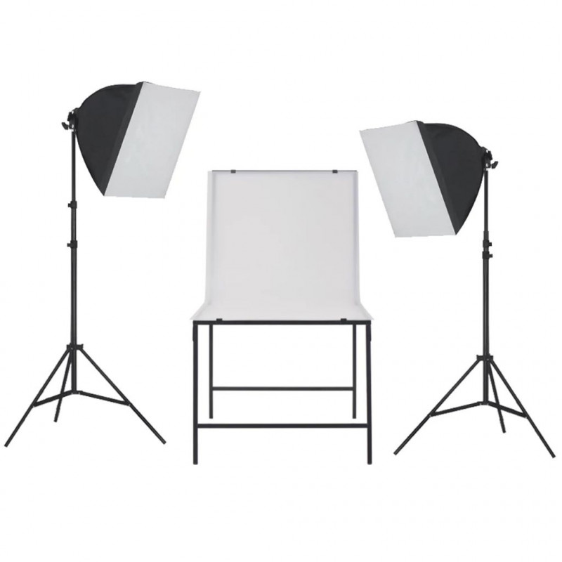 Image of Vidaxl kit di luci softbox e tavolo fotografico per studio fotografico Accessori foto/video digitali Tv - video - fotografia