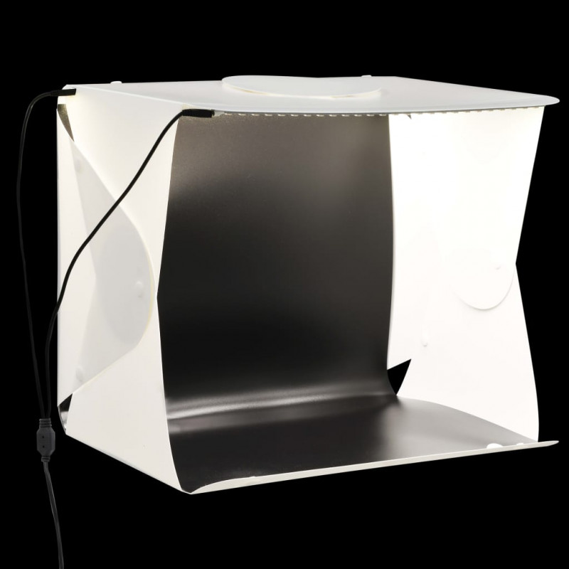 Image of Vidaxl light box per studio foto a led 40x34x37 cm in plastica bianco Accessori foto/video digitali Tv - video - fotografia