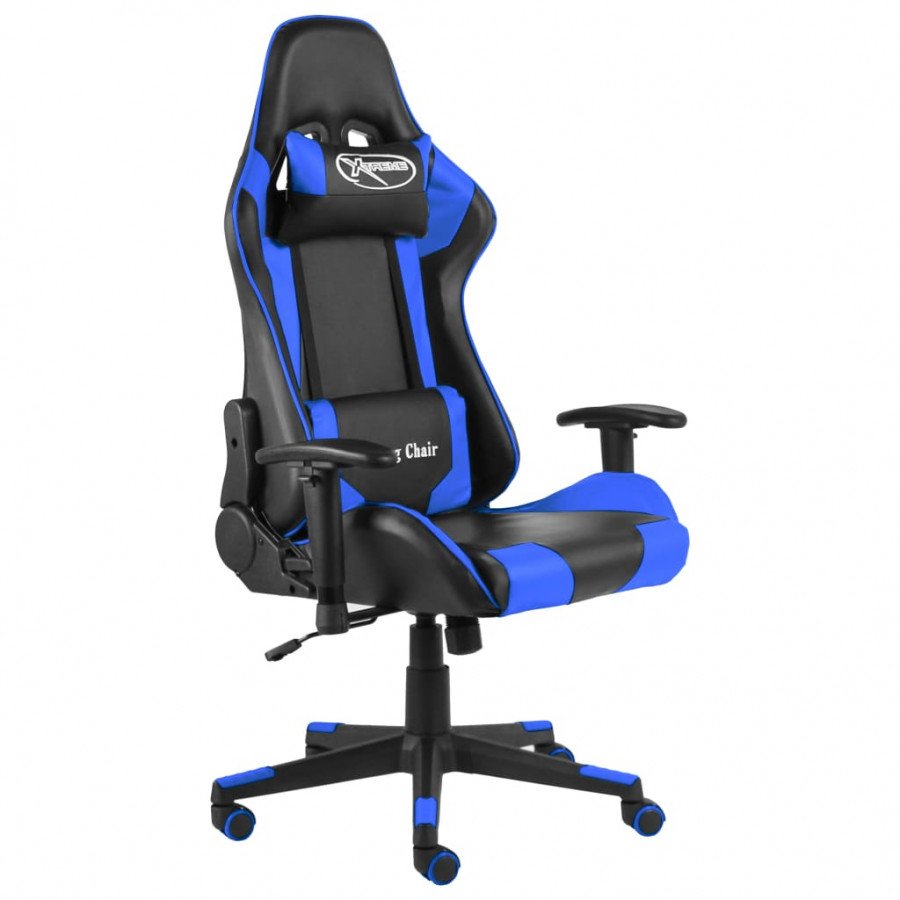 Image of Vidaxl sedia da gaming girevole blu in pvc Sedie gaming Console, giochi & giocattoli