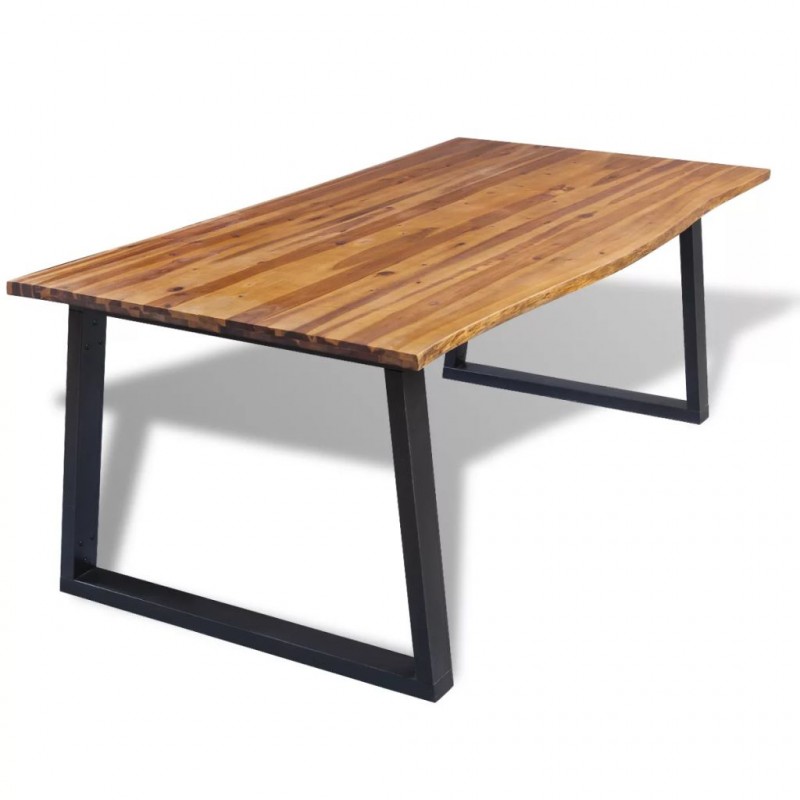 vidaXL Tavolo da esterno in legno di acacia 