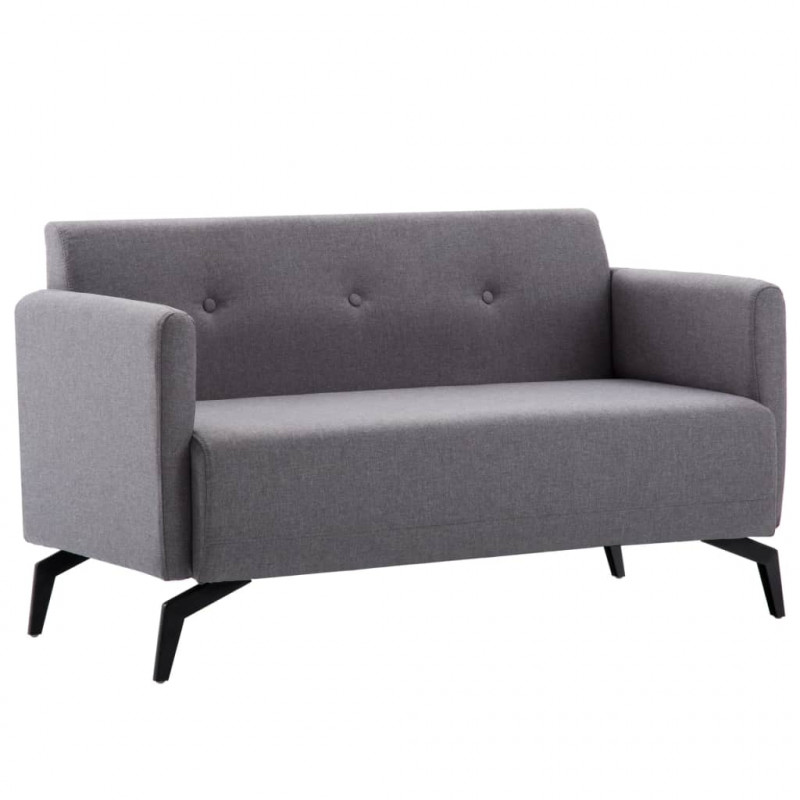 Image of Vidaxl divano a 2 posti rivestito in stoffa 115x60x67 grigio chiaro Arredamento casa cucina Casa & cucina