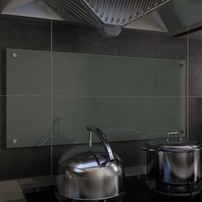 Protector salpicaduras cocina vidrio templado negro 90x40 cm