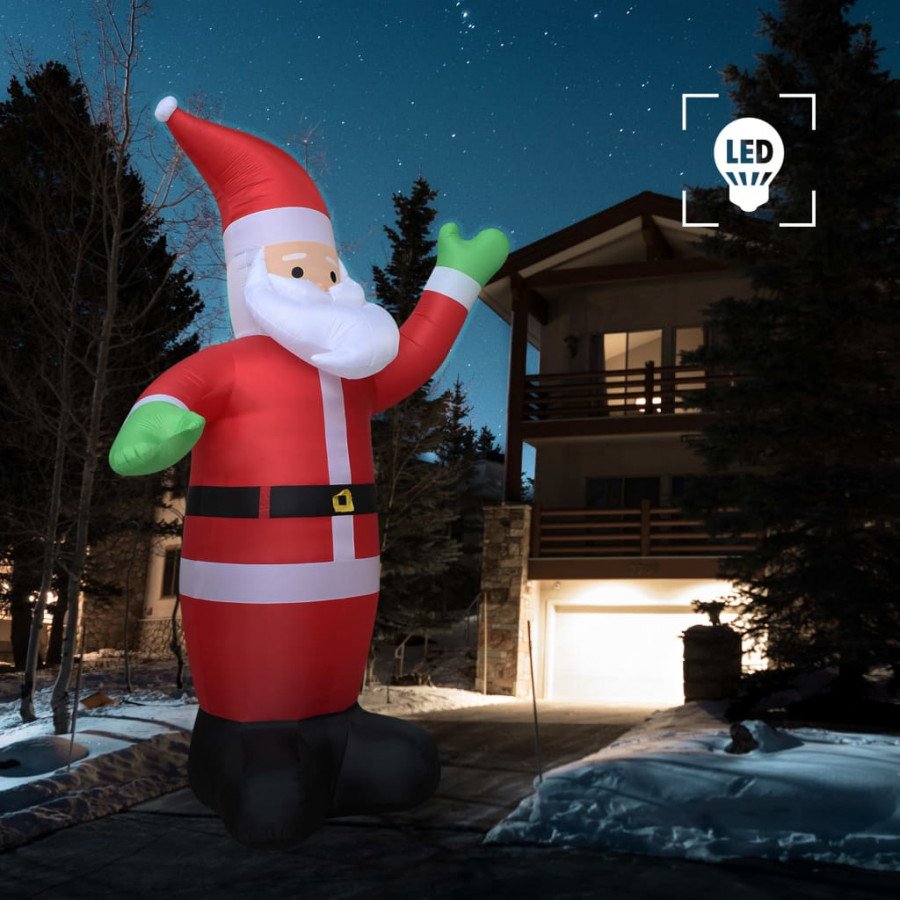 vidaXL Papá Noel de Navidad inflable con LED IP44 600 cm XXL