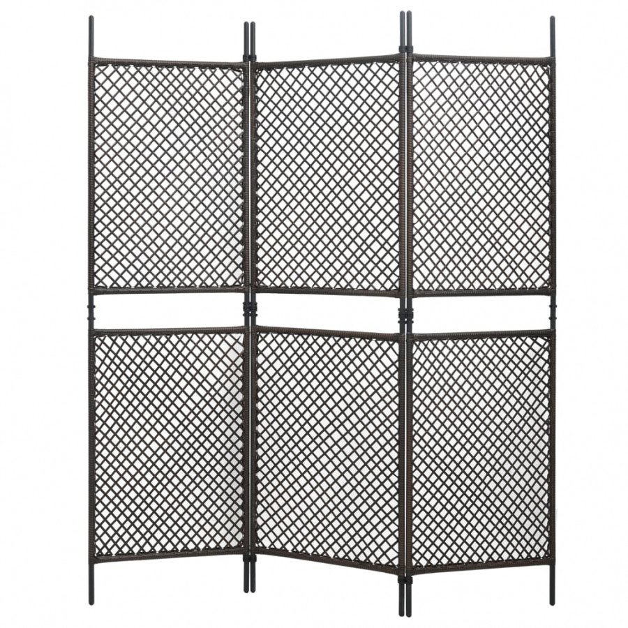 Image of Vidaxl pannello di recinzione in polyrattan 1,8x2 m marrone Arredo giardino Brico giardino animali