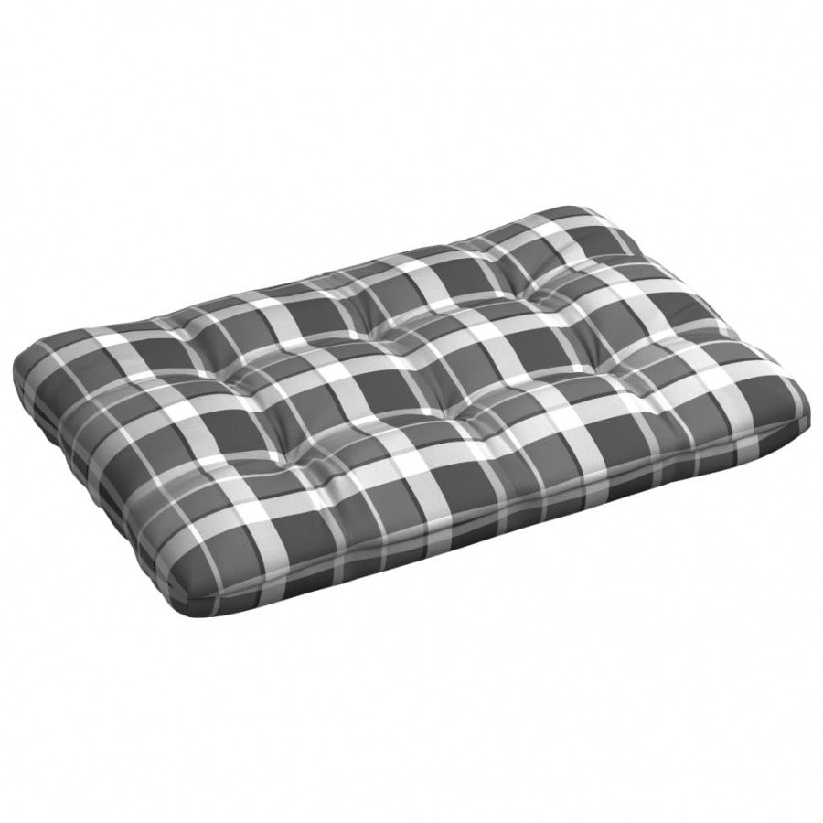 Image of Vidaxl cuscino per pallet grigio a quadri 120x80x10 cm in tessuto Tende e cuscini Casa & cucina