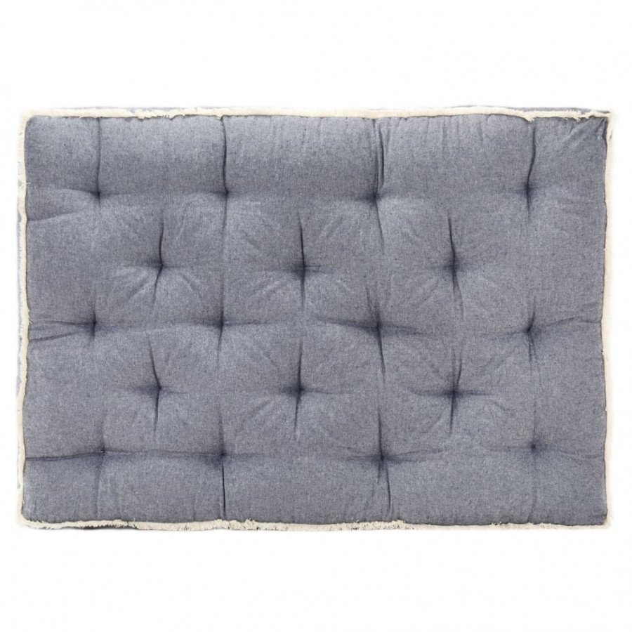 Image of Vidaxl cuscino per divano in pallet blu 120x80x10 cm Tende e cuscini Casa & cucina