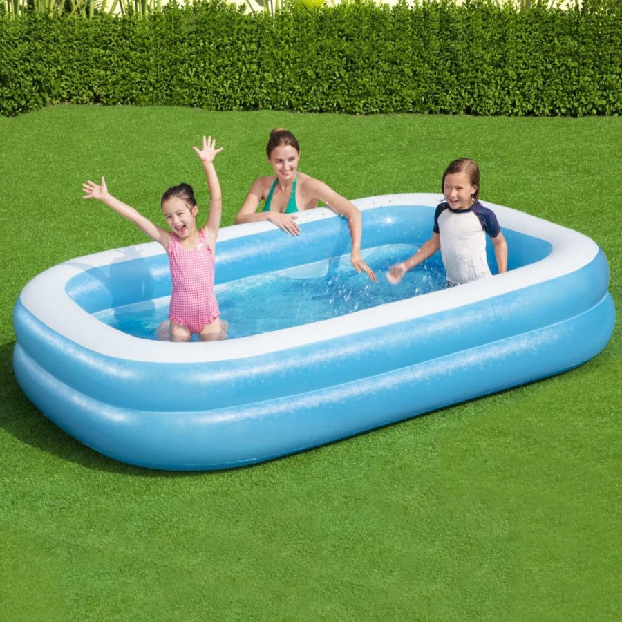 Image of Bestway piscina gonfiabile rettangolare 262x175x51 cm blu e bianca Arredo giardino Brico giardino animali