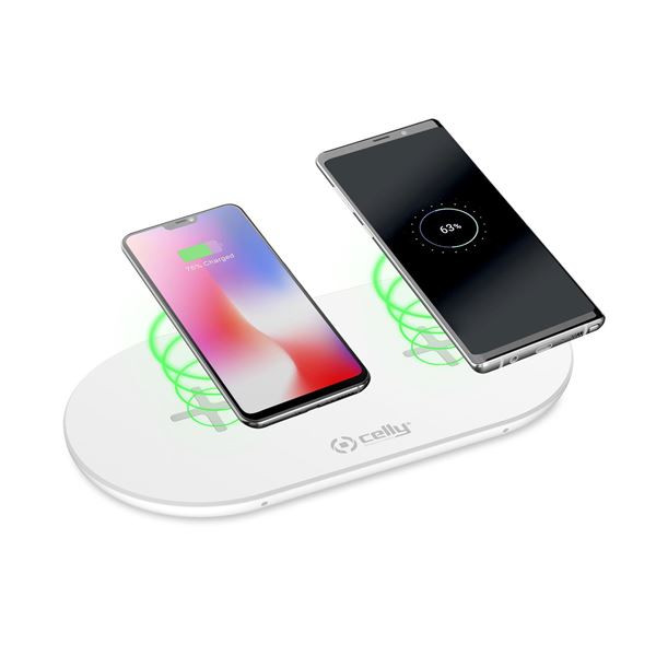Image of Celly dual wireless fast charger wl2fastpad - dual wireless fast charger 10w DUAL WIRELESS FAST CHARGER Apparati telecomunicazione Telefonia