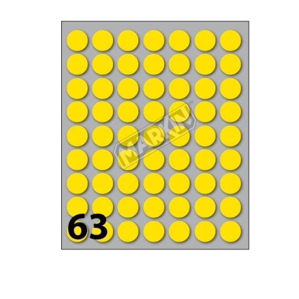 Image of Markin cf25x630 etichette diam 14 giall Materiale di consumo Informatica
