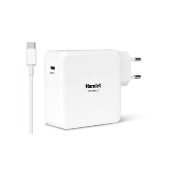Image of Hamlet alimentatore 61watts usb typec colore bianco XPWNB65TC USB-C Notebook Informatica