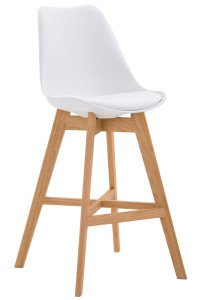 CLP Sgabello da bar Cannes plastica - naturale bianco