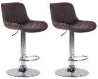 CLP Set di 2 sgabelli da bar Lentini similpelle - crom