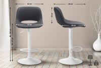 CLP Sgabello da bar Camden similpelle - bianco nero