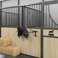 vidaXL Soporte de silla montura de pared plegable hierro 