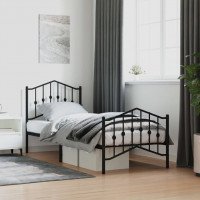 VidaXL Cadre de lit métal avec tête de lit/pied de lit 