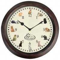 Esschert Design Reloj con sonidos de gatos
