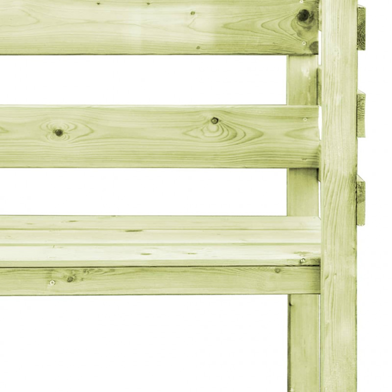 vidaXL Legno di Pino Impregnato FSC Pergola Angolare con Panca Bers/ò Panchina